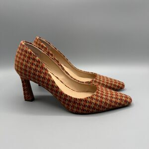Charles by Charles David Heel Pump Shoes Houndstooth Woman Size 9 M